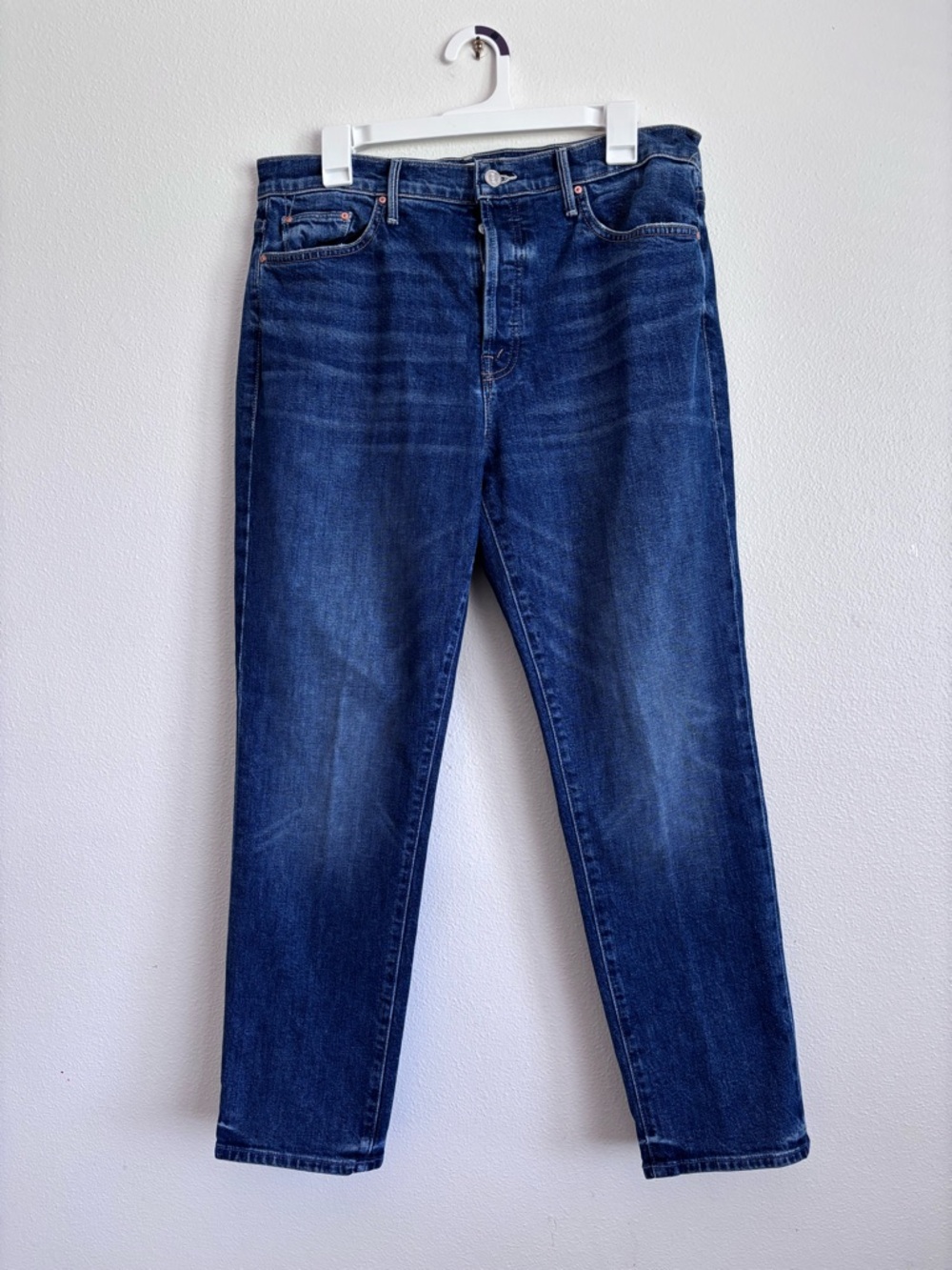 Mother Womens Trickster Ankle Jean Born to be Bitten Straight Leg Sz 32 Made USA
